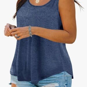 Sleeveless Oversized Shirt – Navy Blue – Size 2XL – Tank Top NWT